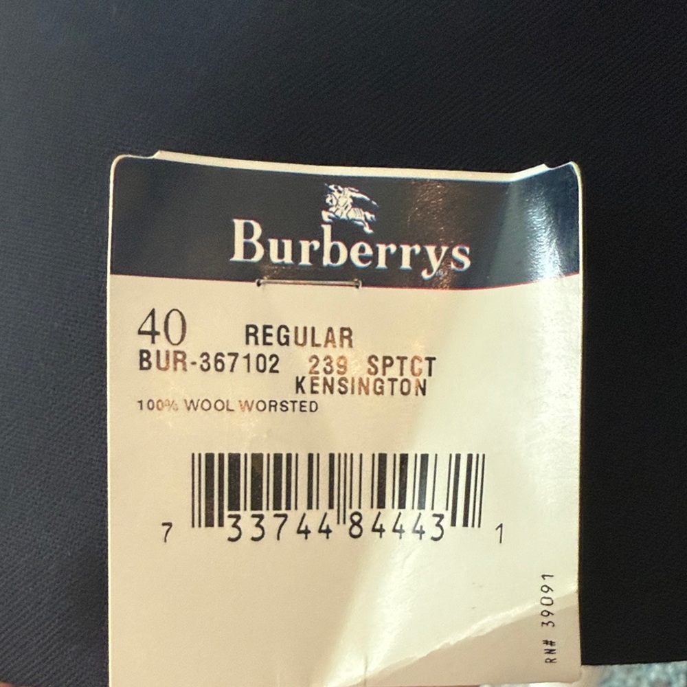 Burberry Dark Blue Double-Breasted Blazer vintage NWT - Picture 6 of 7
